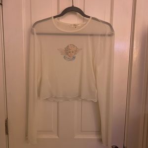 sheer angel top